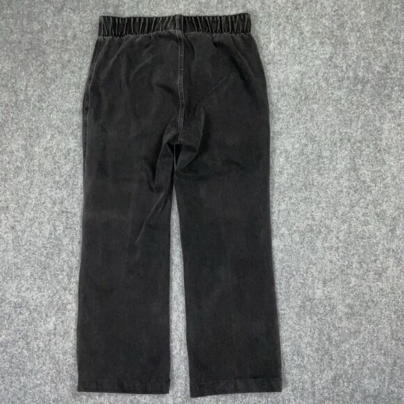 Soft Surroundings Jeans Womens Size LP Black Denim Pull On Elastic Waist Crop - Picture 8 of 10